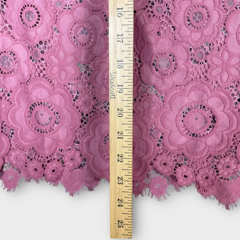 For Love & Lemons Sonya Lace Babydoll Mini Dress Floral Pink Size S Tie Back - Picture 13 of 13